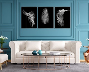 3X PLAKAT TRYPTYK SRERBNE LIŚCIE ZIELEŃ A1 50x70cm