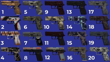 P250 SKIN BRONI COUNTER-STRIKE IRL do zawieszenia - PREZENT UPOMINEK