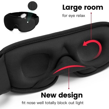 3D -спящая маска блокирует легкая мягкая мягкая маска для сна для глаз