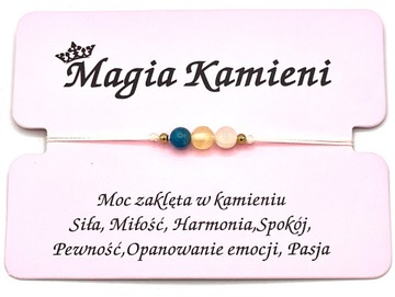 Opal, apatyt, cytryn, bransoletka z kamienia