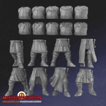 Отряд пеших рыцарей (модульные позы) — чудовищные встречи