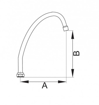 WYLEWKA RURKOWA DO BATERII TYPU Z 1/2 L 120 mm