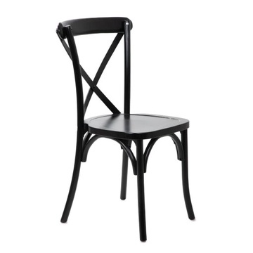 Krzesło DREV drewniane czarne 43,5x44x89,5 cm HOMLA