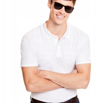 KOSZULKA POLO ORIGINAL FRUIT OF THE LOOM White XL