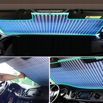 WYSUWANA OSŁONA PRZECIWSŁONECZNA 65X140 CM NA PRZEDNIĄ SZYBĘ SAMOCHODU