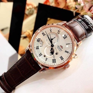 Zegarek Męski Orient Classic Sun & Moon RA-AK0007S10B + BOX