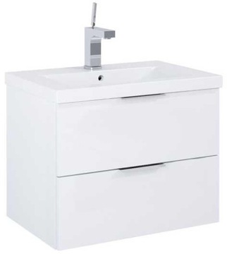 ZESTAW BIAŁA SZAFKA Z UMYWALKĄ CERAMICZNĄ 80 CM