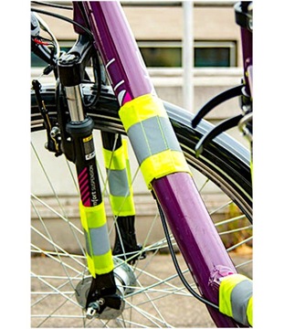 НАБОР 4X СВЕТООТРАЖАЮЩЕЙ ЛЕНТЫ СО СВЕТООТРАЖАЮЩИМ ВЕЛОСИПЕДОМ НА ЗАВИСКЕ