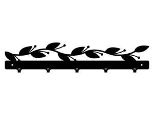 Wieszak metalowy Gałązka 50 cm czarny matowy