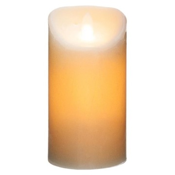 ŚWIECA LED 20CM x 10 cm KREMOWA kość słoniowa wkład na baterie duża biała