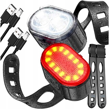 Велосипедный фонарь ПЕРЕДНИЙ ЗАДНИЙ СВЕТОДИОДНЫЙ МОЩНЫЙ USB-фонарь