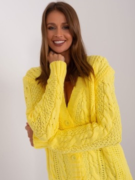 ROZPINANY sweter Z WEŁNĄ 8016 DEKOLT V miętowy one size