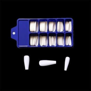 Короткие накладные ногти Акриловые ногти Домашние белые накладные ногти