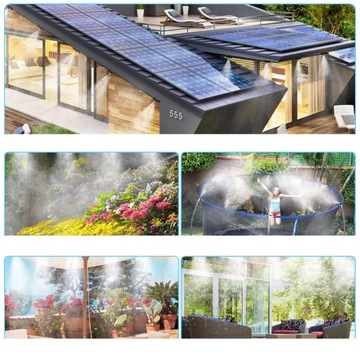 Система охлаждения и увлажнения воды с распылителем воды для патио и сада, 12 м