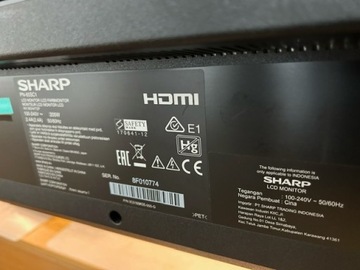 Części serwisowe monitor Sharp 65SC1 używany