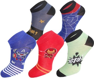 5 пар детских носков Микс дизайнов SUPERHERO размеры 27-30