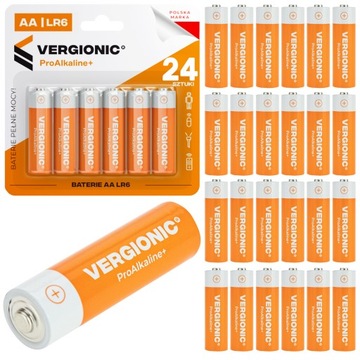Baterie AA alkaliczna LR6 R6 VERGONIC paluszki 24