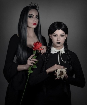 Парик Wednesday Addams ЧЕРНЫЙ - для женщин и девушек, естественный вид