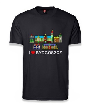 Czarny T-Shirt BYDGOSZCZ koszulka krótki rękaw S