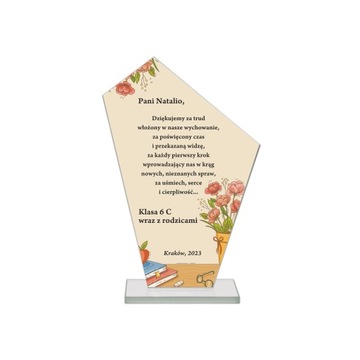 Statuetka z nadrukiem dla wychowawcy dzień nauczyciela zakończenie roku