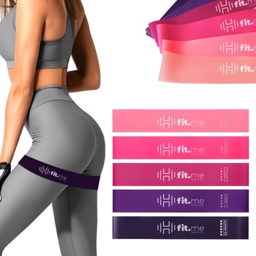 ZESTAW 5 GUM DO ĆWICZEŃ MINI BAND FIT.ME TAŚMY