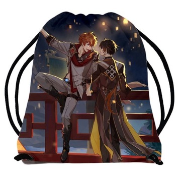 Plecak Worek Genshin Impact Zhongli i Childe