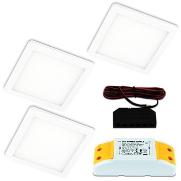 KPL 3X LAMPA PODSZAFKOWA LED NAD BLAT OCZKO LED