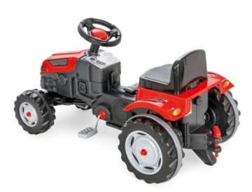 ОГРОМНЫЙ ПЕДАЛЬНЫЙ ТРАКТОР С ПРИЦЕПОМ 143см PILSAN