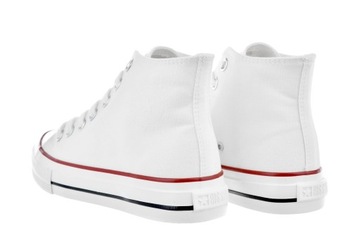 TRAMPKI damskie buty BIG STAR klasyczne białe wysokie tekstylne NN274276 36