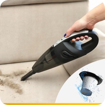 MOCNY ODKURZACZ SAMOCHODOWY Bezprzewodowy RĘCZNY 120W Do Domu Firmy GRATISY