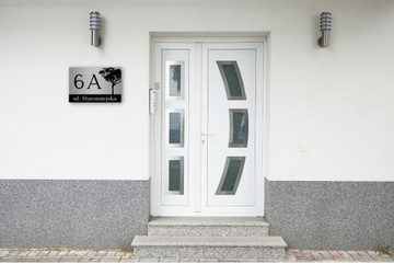 DUŻA TABLICZKA ADRESOWA NUMER DOMU Z WZORKIEM 40X30 ADRES NR ULICY DRUK UV