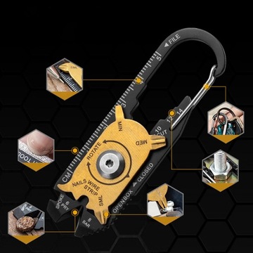 МУЛЬТИТУЛЬНЫЙ БРЕЛОК МНОГОФУНКЦИОНАЛЬНЫЙ КАРАБИН 20В1 КУЛОН EDC