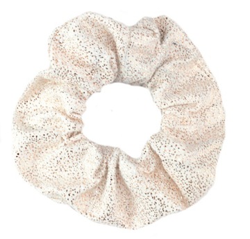 GUMKA DO WŁOSÓW OWIJKA SCRUNCHIE BIAŁO ZŁOTA