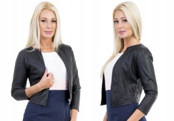 DAMSKIE BOLERKO ŻAKIET EKO SKÓRA Rozmiar.40
