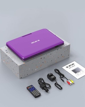 Портативный DVD-плеер 17,5-дюймовый USB/SD ВИДЕОИГРЫ Аккумулятор 5000 мАч Пульт дистанционного управления