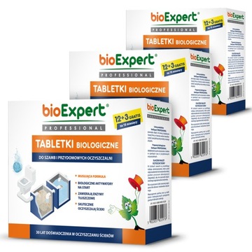 bakterie w tabletkach do szamb bioExpert na 3 lata