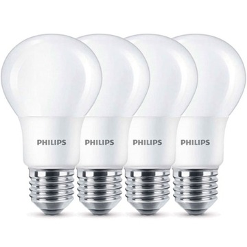 4 x Żarówka LED E27 8W=60W 806lm PHILIPS 2700K