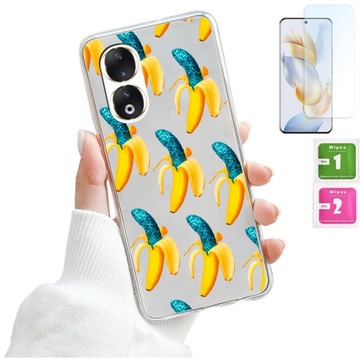 ETUI PLECKI FOTO Case OBUDOWA Pokrowiec WZORY SZKŁO 9H do Honor 90 5G