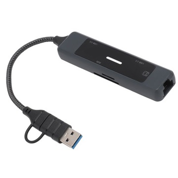 Hub USB 5 w 1 typu C Hub obsługa adaptera USB3.0 USB2.0 100 mb/s RJ45 SQ