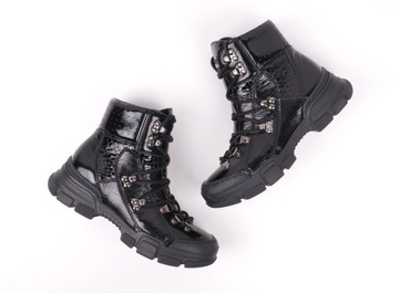 Ботинки CheBello 2519 черные, черные, 38 размер.