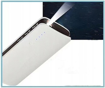 POWER BANK 20000 МАч БЕЛОЕ USB-ЗАРЯДНОЕ УСТРОЙСТВО TORCH POWERBANK