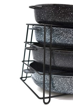 STOJAK NA patelnie DESKI POKRYWKI ORGANIZER kuchenny METALOWY stal