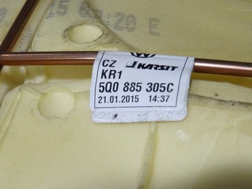 POHOVKA SEDAČKA ZADNÍ VW GOLF VII 7 5G0 KOMBI 5Q0885305C