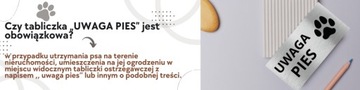 Предупреждающий знак «СОБАКА ВНИМАНИЕ» | 20x10см | УФ-печать | самоклеящийся
