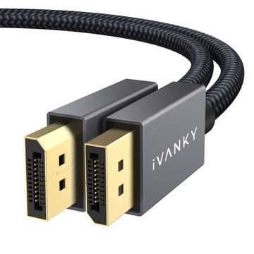 iVANKY kabel DisplayPort 2M 4K 60 HZ 3840 x 2160 60 Hz w oplocie mocny
