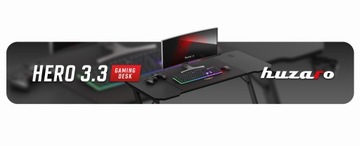 Huzaro Hero 3.3 Черный компьютерный игровой стол + панель XXL