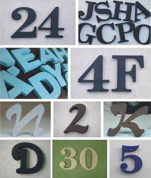 LITERY CYFRY NAPISY 3D wysokość 30cm