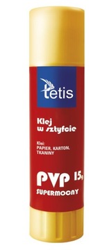 Klej w sztyfcie Tetis 15 g PVP BG100 supermocny
