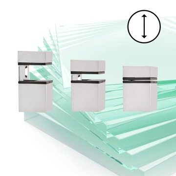 4 x MOCOWANIE UCHWYT PÓŁKI SZKLANEJ PODPÓRKA CHROM