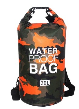 TORBA WODOODPORNA WODOSZCZELNY WOREK PLECAK KAJAK 20L MORO CAMO